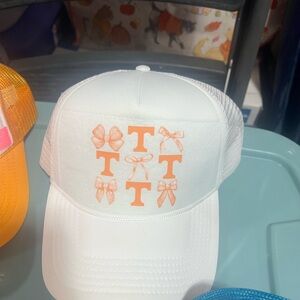 Tenn Vols and bows White and Orange Bow Trucker Hat